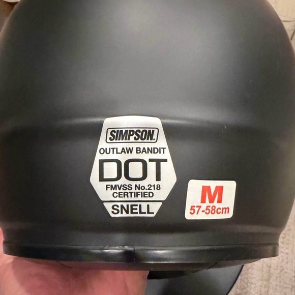 Simpson Black Racing Helmet - Picture 3 of 5